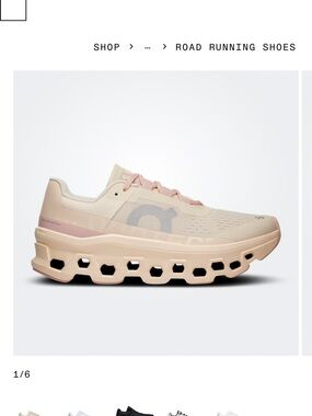 On Running Women's Cloudmonster Running Shoe — Beige Pink